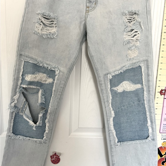 Carmar Denim  distressed Women’s light blue jeans cotton Size 27 - Picture 7 of 9